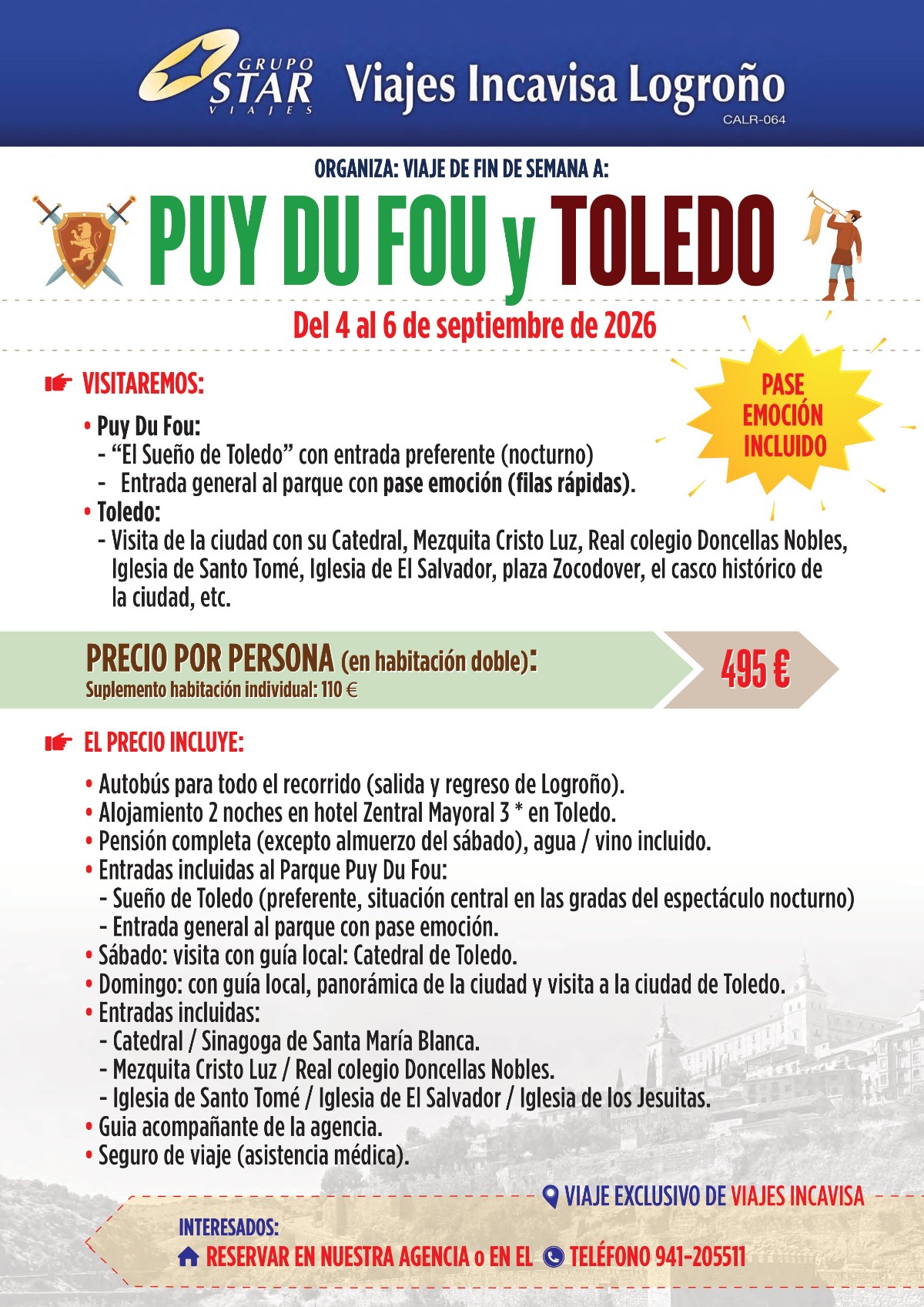cartel viaje a puy du fou y toledo septiembre 2026 jpg